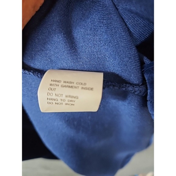 Vintage Blast Women's LG  3 Piece Velour Blue Track Suit Pockets Shoulder Pads - Picture 8 of 16